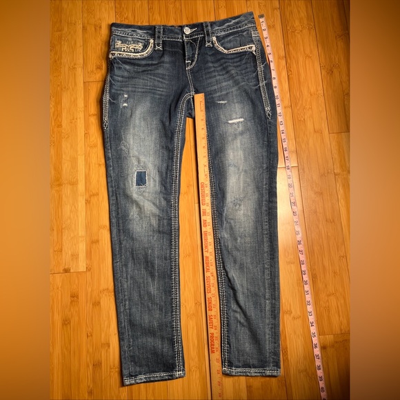 Rock Revival Women’s Blue Sukie Skinny Low Rise Jeans  Streetwear Grunge|Size:28 - Picture 13 of 16